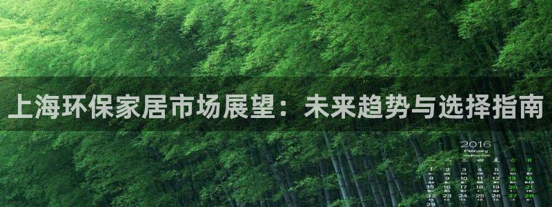杏耀代理日工资多少：上海环保家居市场展望：未来趋势与选择指南