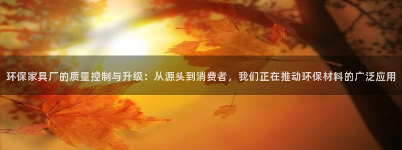 杏耀平台主管：环保家具厂的质量控制与升级：从源头到消费者，我