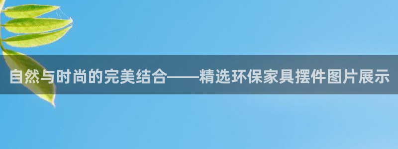 杏耀平台是真的吗：自然与时尚的完美结合——精选环保家具摆件图