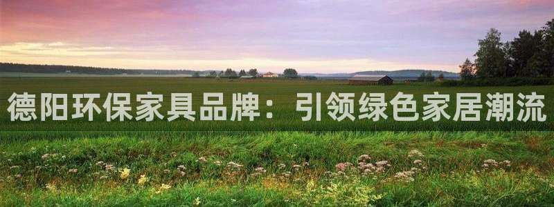 杏耀平台代理登录网址：德阳环保家具品牌：引领绿色家居潮流